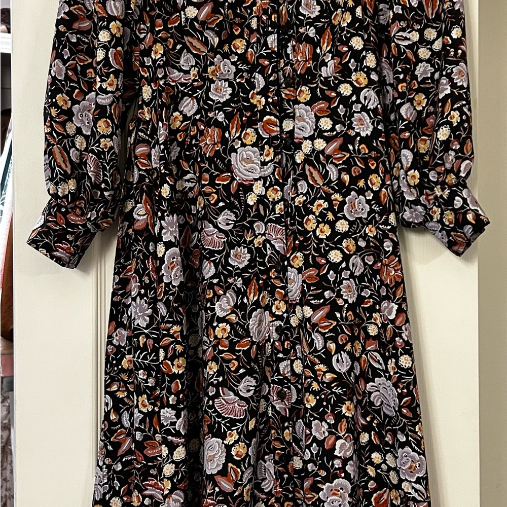 Floral Black Dress